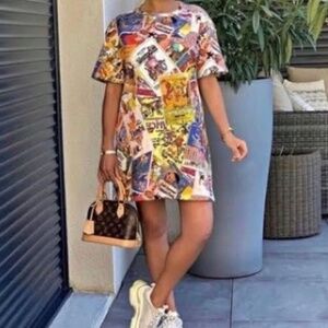 ZARA x Disney T Shirt Dress M AOP Movie Classic Posters Printed Blogger Favorite